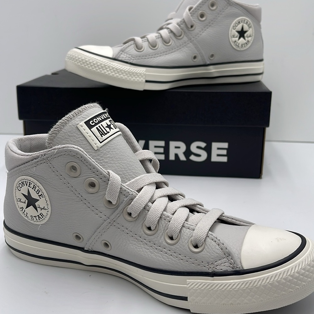 Converse Women's Chuck Taylor All Star High Top Sneakers - Light Gray - Picture 15 of 16